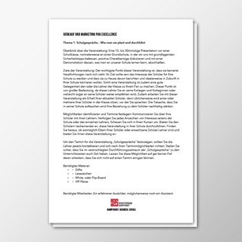 Verkauf und Marketing - Schulgespräche – Wie man sie plant und durchführt